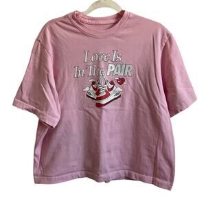 Nike Women’s Love Is In the Pair Nike Dunks Graphic Tee -‎ Size Large